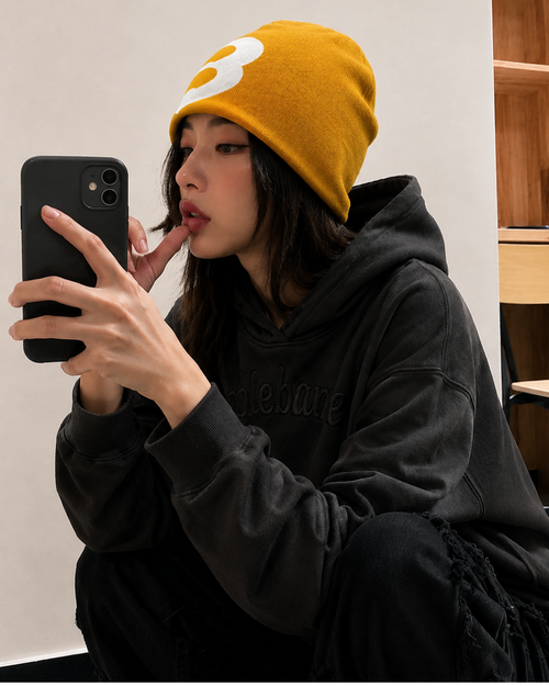 Brain Freeze Beanie - Egg Yolk