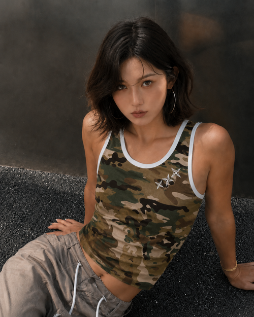 Ringer Camo Singlet