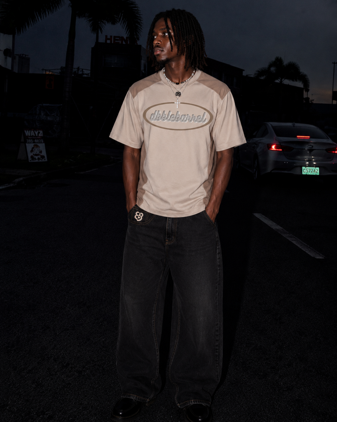 The Panel Tee - Sand