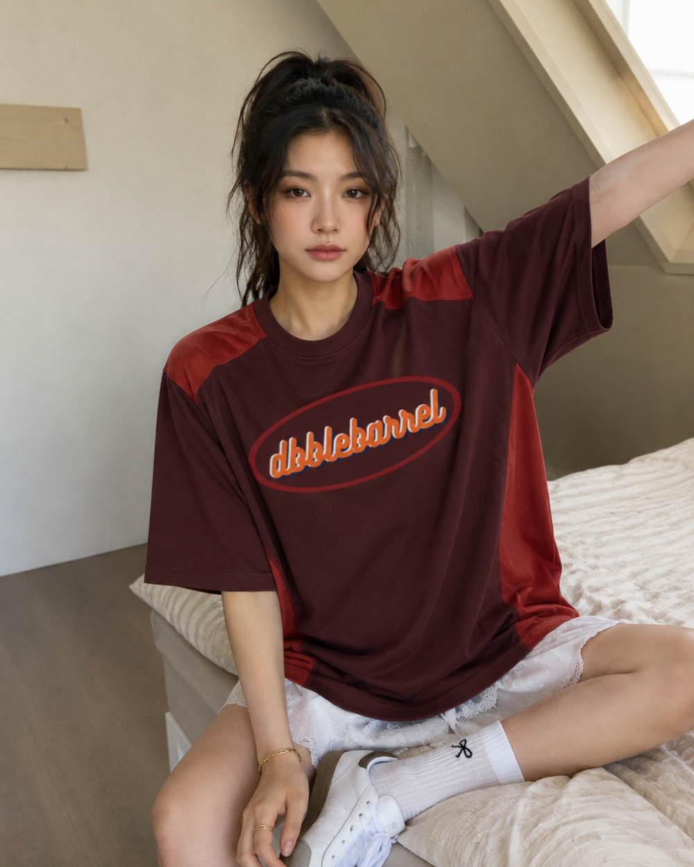 The Panel Tee - Burgundy
