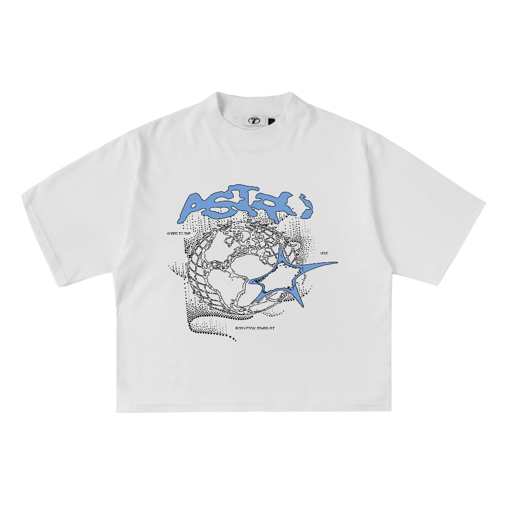 Splash Tee in White, front