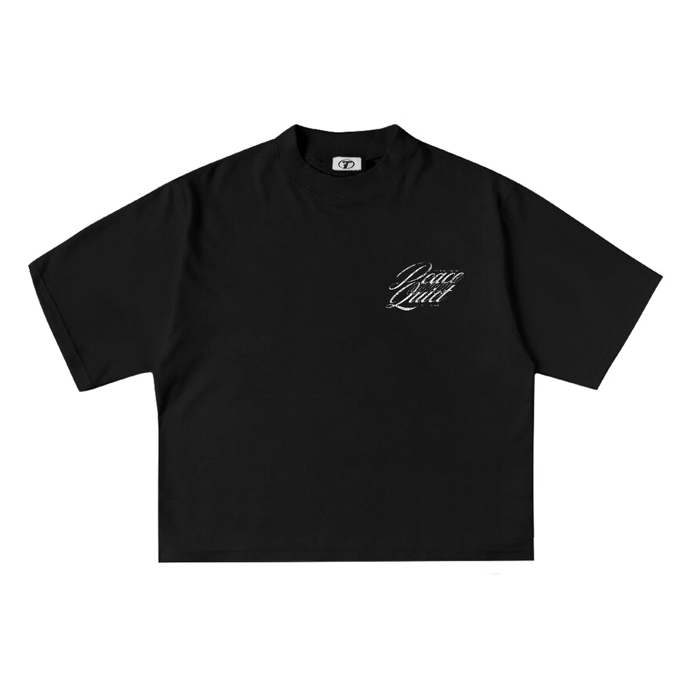 Peace & Quiet Tee in Black, back
