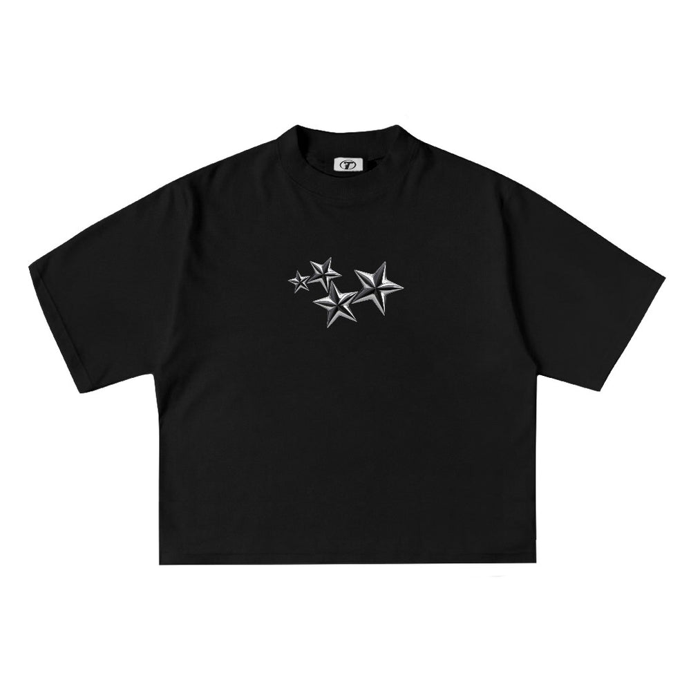 Four Star Tee in Black, back