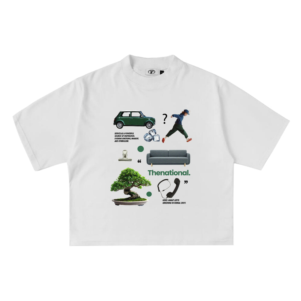 Pastime Tee in White, back print