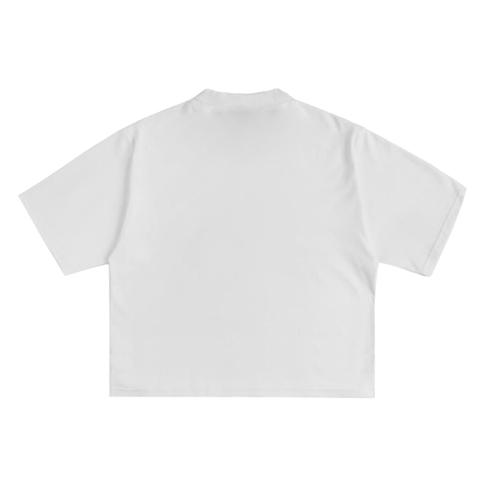 Racing Oval Tee in White, back