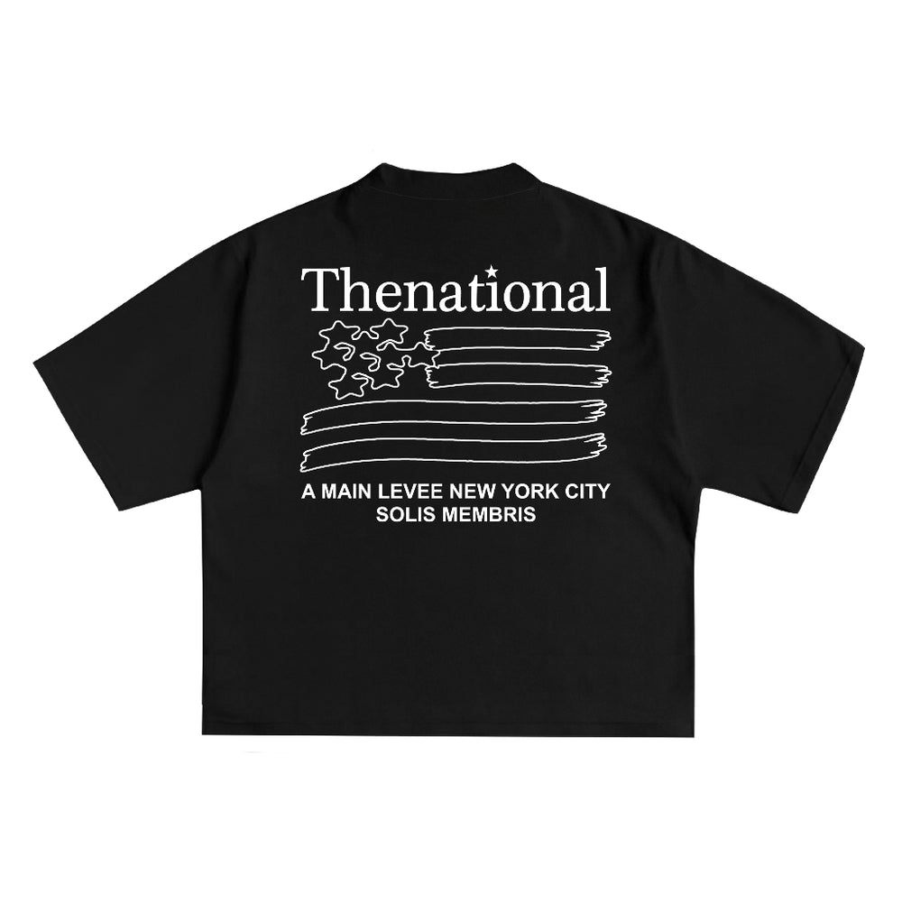 Checkered Flag Tee in Black, back print